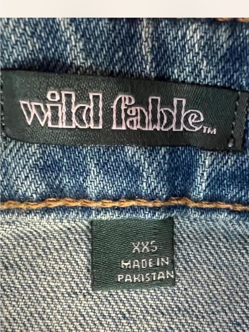 Wild Fable Denim Crop Top Adjustable Straps Sz XXS - Picture 5 of 5